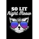 So Lit Right Meow: Hilarious Partying Cat Lined Notebook Journal Diary 6x9