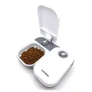 C200 2-Meal Automatic Pet Feeder for Cats and Small Dogs with Two bowl feeder