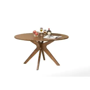 【新森活家具】《維納斯》 降價 馬來西亞進口 橡膠木 胡桃色 圓餐桌 餐椅 設計師款 非 H&D ikea 宜家