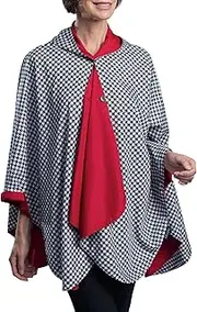 [RainCaper] Womens Rain Cape Poncho Coat Jacket with Hood Reversible Gorgeous Ultrasoft