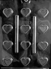 BITE SIZE HEART PIECES mold molds Chocolate Candy hearts valentines truffles
