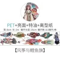 在飛比找蝦皮購物優惠-風箏與鯉魚旗 新七天pet人物膠帶分裝