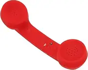 Wireless Telephone Handset, Radiation Proof Retro Mobile Phone Handset for Computer (Red)