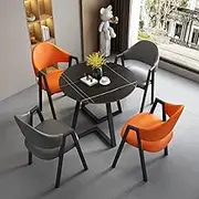 Office Reception Room Club Table and Chair Combination, Coffee Table and Chair Set,Round Dining Table Set,Small Conference Table, Negotiation Table, Modern Style Furniture (Color : Medium)