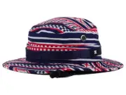DC Shoes Navy White Red Bucket Cap DC Sun Beach Hat size L/XL
