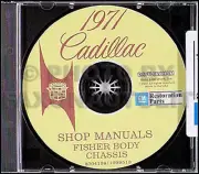 1971 Cadillac Shop Manual and Body Repair CD Deville Eldorado Calais Fleetwood (for: Cadillac)