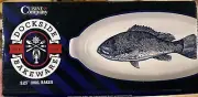 2ea. Dockside Bakeware Cuisine Company 9.25 Oval Baker Blue Cobalt Plate CCB004