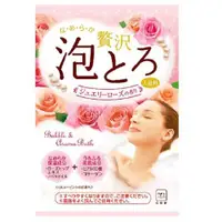 在飛比找ETMall東森購物網優惠-日本 牛乳石鹼 溫泉物語 奢華泡泡入浴劑30g-玫瑰香