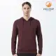 【Hilltop 山頂鳥】Hiking Hoody Polygiene 男款抗菌吸濕快乾保暖連帽刷毛衣 PH51XMK3 褐