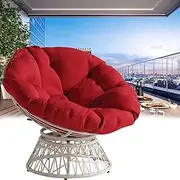 Papasan Cushion Covers Only, Outdoor Cushion Waterproof Slipcover for Papasan Chair Cushion, Easy to Clean Internally Fixed Removable Zippered Papasan Cushion Cover (B 105x105cm)