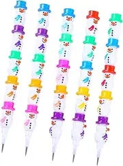 TEHAUX 5pcs Christmas Pencils Pencils for Boys and Girls Snowman Shape Non-sharpening Writing Toys
