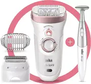 Braun Silk-Epil SES9-980 Beauty Set Wet & Dry Epilator with 7 Attachments