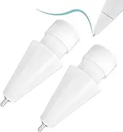 Upgraded Pencil Tips fit for Apple 2nd 1st Gen USB-C iPad Pro Air Mini Pencil,0.78mm No Wear Out iPencil Fine Point Accurate Increasing Apple Pen Nibs, Write Like A Real Pen,White