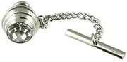 [Select Gifts] Tac tie~Crystals Tie Tac Engraved Custom Picture, silver, One size