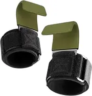 yuksok 2Pcs Weight Lifting Hooks Heavy Duty Lifting Wrist Straps Portable Non Slip Wrist Padding for Pull up Bar Gym Shrugs Deadlift