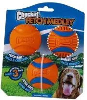 Dog Fetch Ball Medley, Medium, 3 Pack, Ultra, Medium (2.5") Fetch Medley Gen 3