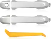 2 PCS Exterior Door Handle fits Camry 2012-2017 Gray Front Left + Front Right Replaces 6921106090C0, 6925006020C0 Without Push Button Start & Sensor, Without Smart Entry System,Magnetic gray metallic