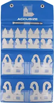 25 Pc Radius Gage Set, Fractional, 1/64-1/2'' Gages with Holder