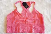 CITY CHIC Plus Size S /16 Kira Bralette PULL OVER BRA WIREFREE Soft Cup Melon