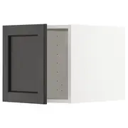 METOD top cabinet, white/Lerhyttan black stained, 40x60x40 cm