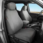 Coverexpert Custom Fit Tacoma Camo Seat Covers for Select Toyota Tacoma 2016-2023 Double Cab SR, SR5, TRD Off Road, TRD Pro, TRD Sport,Limited, 2023 Trail Edition - Canvas Seat Covers Full Set(Gray)