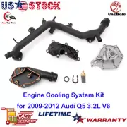 Water Pump+Thermostat+Pipe+Thermal Switch+Gasket for 2009-2012 Audi Q5 3.2L V6 (for: Audi)