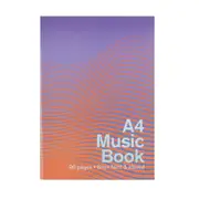 Music Book Note Sheet Stave Staff Notebook A4 96 Pages Plain blank page 8mm