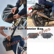 Fit For Royal Enfield GT & Interceptor 650 Black Soft Pannier Bags