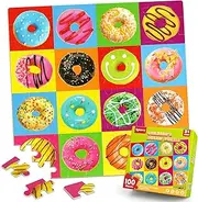 SYNARRY 100 Piece Wooden Puzzles for Kids Ages 4-8, Donuts Jigsaw Puzzle for Kids Ages 4-6 8-10 Teens, Preschool Educational Puzzles 4 5 6 7 8 9 Years Old Boys Girls Children, Beautiful Toys Gifts