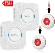 Calltou Wireless Caregiver Pager Smart Call System 2 SOS Call Buttons/Transmitte