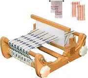 Tabletop Wooden Weaving L-OOM Kit, DIY Hand-Woven Knitting Machine with Adjustable Density, Weaving Width 20Cm, for Tea Seats, Coasters, Placemats, Cloth Bags