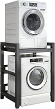 Height Adjustable Dryer Stand for Front Loader Washing Machine & Tumble Dryer 400KG Load Capacity Storage Rack with Portable Stacking Kit