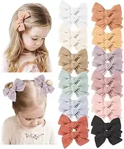 Niceye 24 PACK Baby Girl Hair Clips Set, Hair Bows Barrettes Handmade Accessories Alligator Clip for Babies Infant Toddlers Kids in Pairs