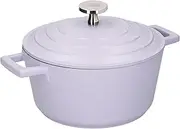 MasterClass Medium Casserole Dish with Lid, Lightweight Cast Aluminium, Induction Hob and Oven Safe, Lavender, 4 Litre/24 cm