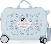 Joumma Disney Minnie American Darling Children's Suitcase Blue 50 x 38 x 20 cm Hard ABS Combination Lock Side 38L 1.8 kg 2 Wheels Hand Luggage, Blue, Children's Suitcase, Blue, Children's Suitcase