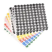 1 to 100 Number Stickers Number Label Self Adhesive Sticker 10mm 5 Color 25Pack