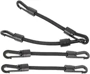 SEWACC 4Pcs Elastic Kayak Hook Ropes Multi Function Buckle Straps for Outdoor Use Durable Pom Material for Camping Tents and Cargo Stability
