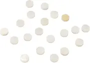 20Pcs Guitar Position Marker Inlay Fingerboard Dots, White Shell Fretboard Inlay Dots for Guitar, Bass, Ukulele, Mandolin and Banjo, Safe and Non Odor Material, Easy to Install (5mm / 0.2in)
