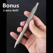 Titanium Pocket Ballpoint Pen Signature Pen Outdoor EDC Portable Tools Pen