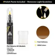 Touch Up Paint For Scania All Models 1396438 Lehmbraun With Polish Paste