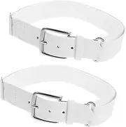 [Gogogmee] 2pcs Men's Women's Elastic Baseball Belt Adjustable Imitation Leather Sports Belt for Outdoor Activities
