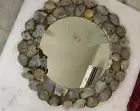 Agate Geode Gemstone Wall Hanging Mirorr Living Room Handmade Decor