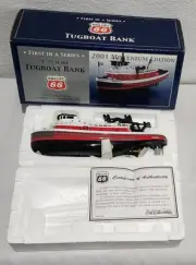 NIB ERTL 2001 Phillips 66 TUGBOAT DIECAST BANK with Key MILLENNIUM 1ST EDITION