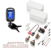 EMG P5X WHITE 5 STRING ACTIVE FOR P BASS GUITAR PICKUP POTS & WIRING ( TUNER )