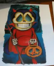 Dave Sanchez Tattoo Art Mexican Halloween Trick or Treat Signed Numbered 52/100!