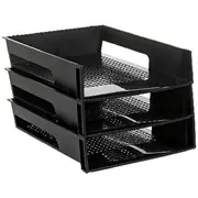 Keji Document Tray Black 3 Pack