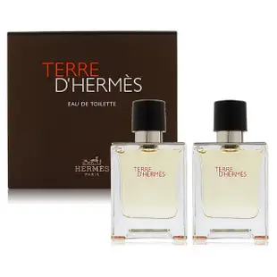 【Hermes 愛馬仕】大地男性淡香水50ml二入禮盒組(限量優惠 平行輸入)