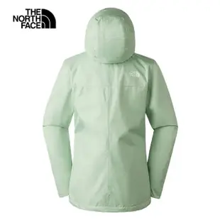 【The North Face 官方旗艦】北面女款綠色防水透氣保暖連帽三合一外套｜88RXI0G(內搭鋪棉款)