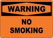 OSHA WARNING: NO SMOKING| Laminated Vinyl Decal Sticker Label