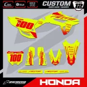 HONDA MOTOCROSS GRAPHICS KIT CUSTOM MX GRAPHICS DECALS CR CRF BLOK YEL/RED